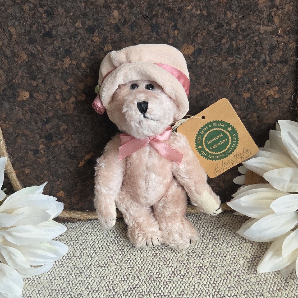 Boyds Bears Pink and Cream Teddy Bear